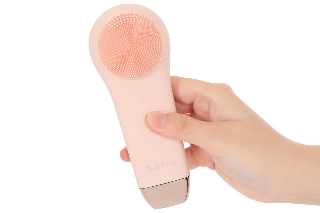 Máy rửa mặt và massage Halio 5 in 1 Peach Fuzz Màu Hồng