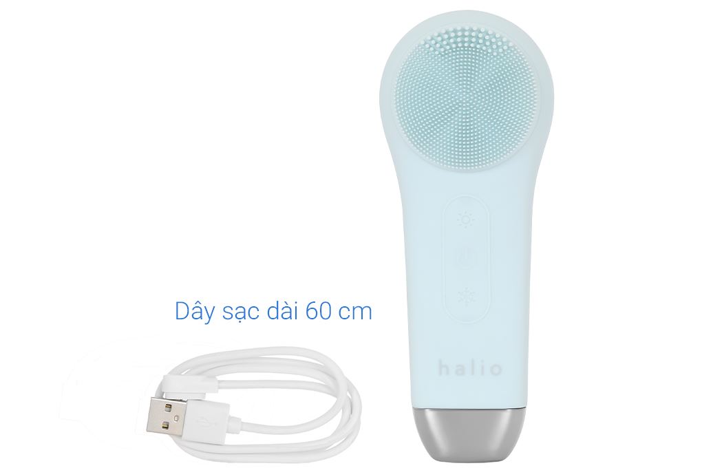 Máy rửa mặt và massage Halio 5 in 1 Ice Blue Màu Xanh Dương