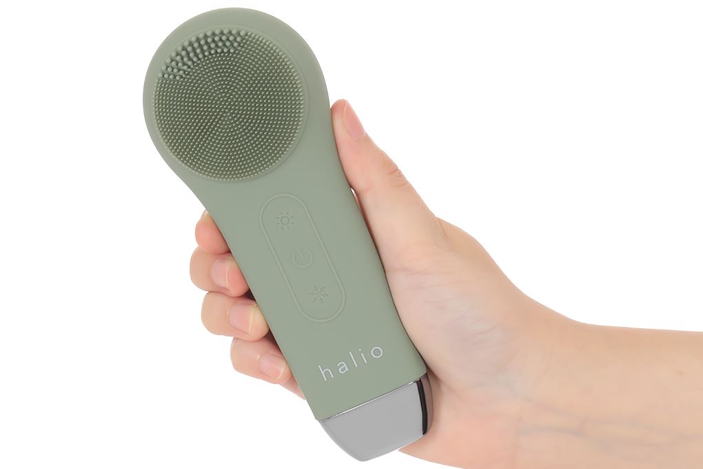Máy rửa mặt và massage Halio 5 in 1 Sage Green Màu Xanh lá