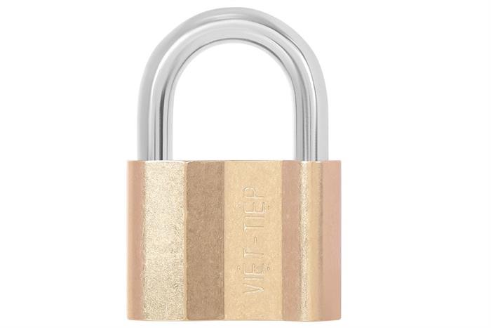 Ổ khóa đồng 58 mm Việt-Tiệp 0163M Màu Vàng đồng