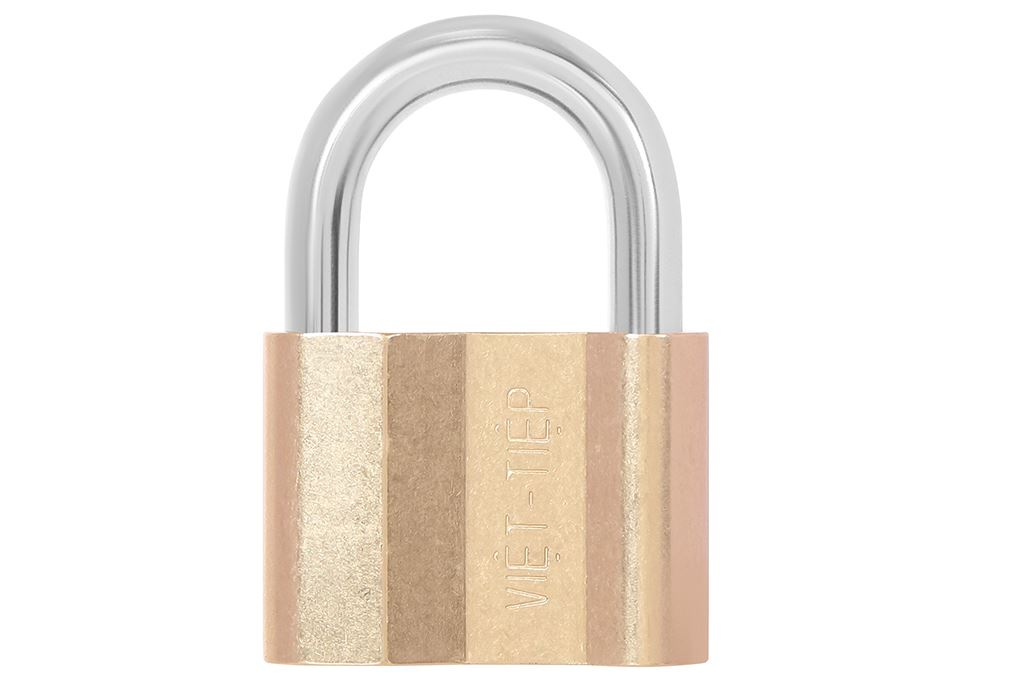 Ổ khóa đồng 58 mm Việt-Tiệp 0163M Màu Vàng đồng