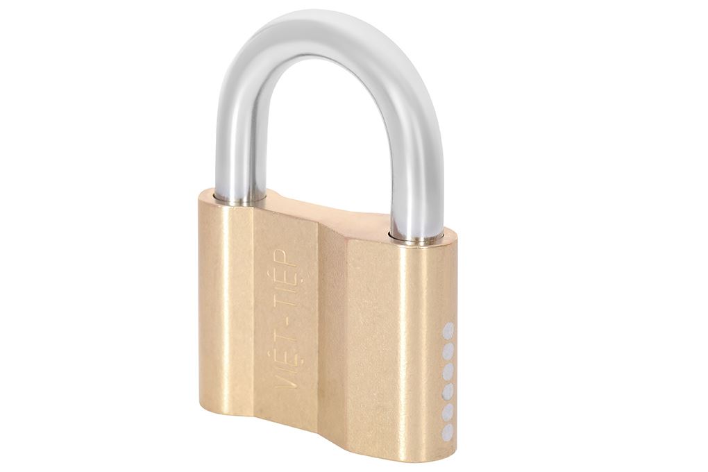 Ổ khóa đồng 58 mm Việt-Tiệp 0163M Màu Vàng đồng