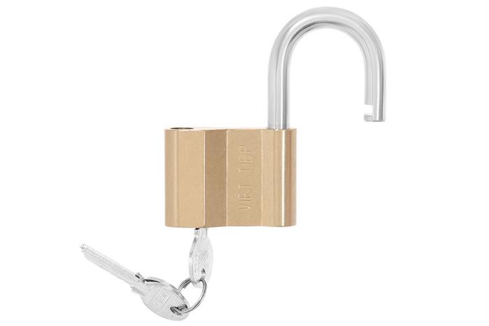 Ổ khóa đồng 58 mm Việt-Tiệp 0163M Màu Vàng đồng
