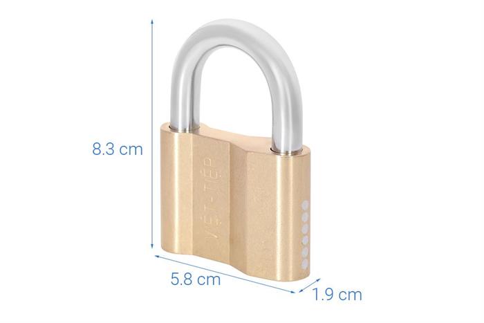 Ổ khóa đồng 58 mm Việt-Tiệp 0163M Màu Vàng đồng