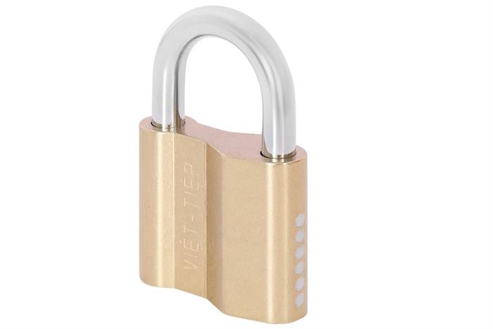 Ổ khóa đồng 48 mm Việt-Tiệp 0152M Màu Vàng đồng