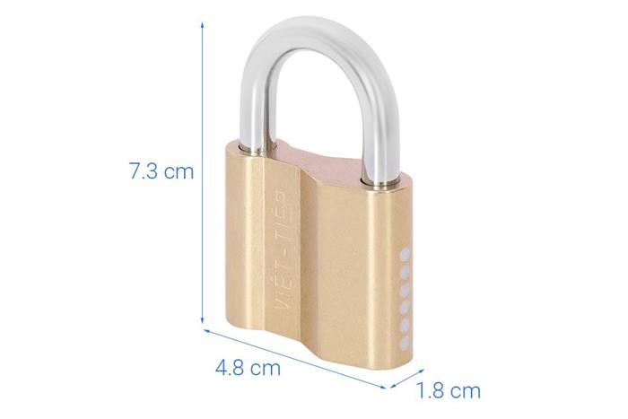 Ổ khóa đồng 48 mm Việt-Tiệp 0152M Màu Vàng đồng