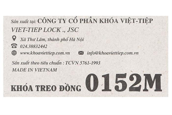 Ổ khóa đồng 48 mm Việt-Tiệp 0152M Màu Vàng đồng