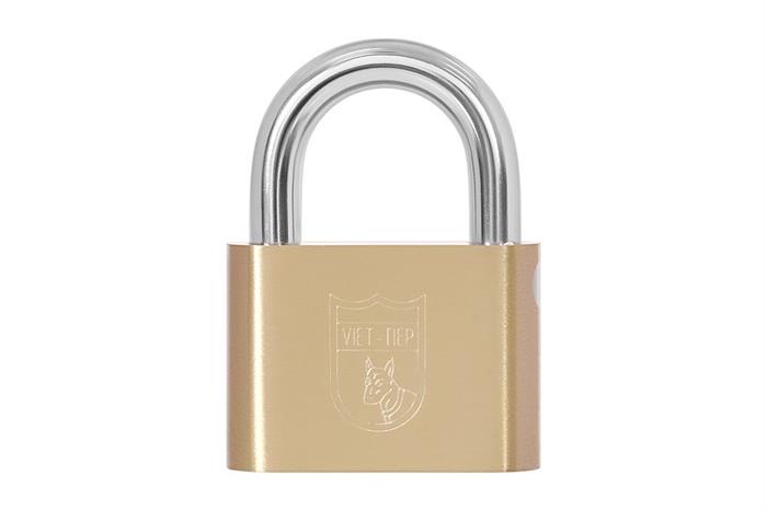 Ổ khóa bấm đồng 60 mm Việt-Tiệp 01601 Màu Vàng đồng
