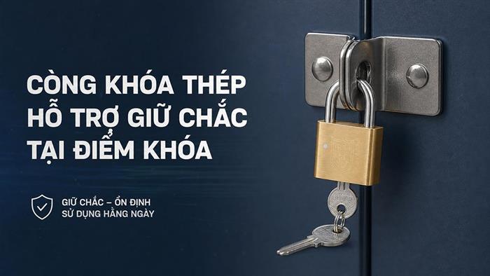 Ổ khóa bấm đồng 60 mm Việt-Tiệp 01601 Màu Vàng đồng