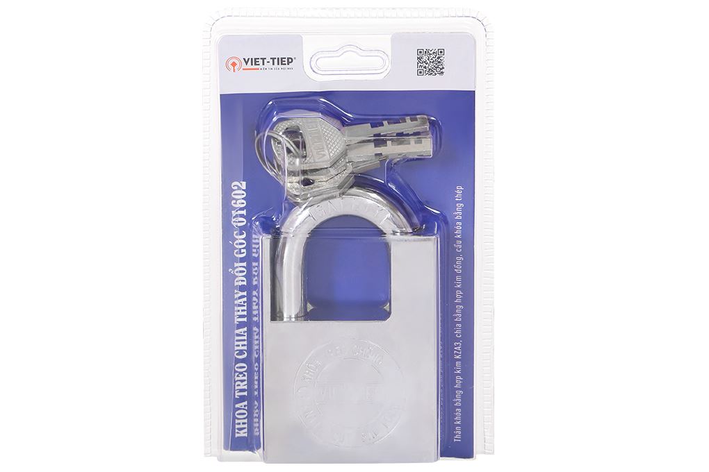 Ổ khóa chống cắt kẽm 60 mm Việt-Tiệp 01602 Màu Bạc