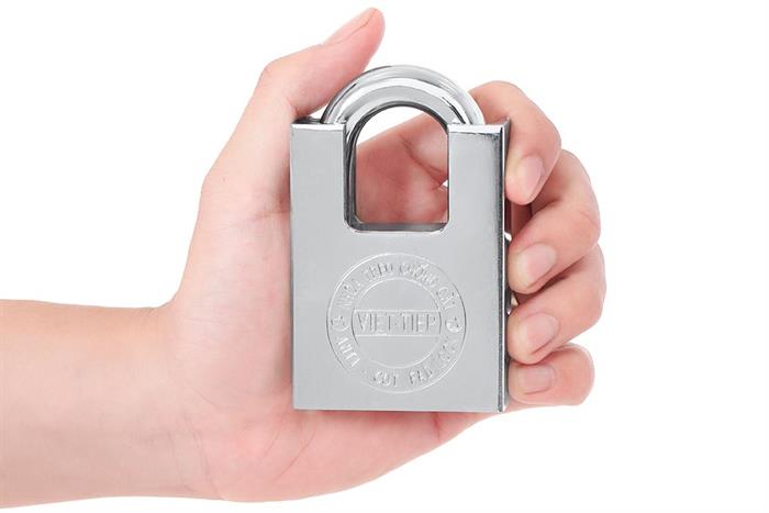 Ổ khóa chống cắt kẽm 60 mm Việt-Tiệp 01602 Màu Bạc