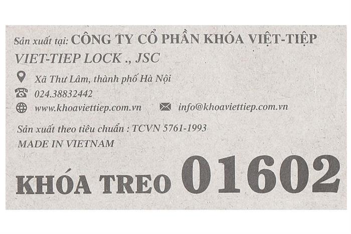 Ổ khóa chống cắt kẽm 60 mm Việt-Tiệp 01602 Màu Bạc