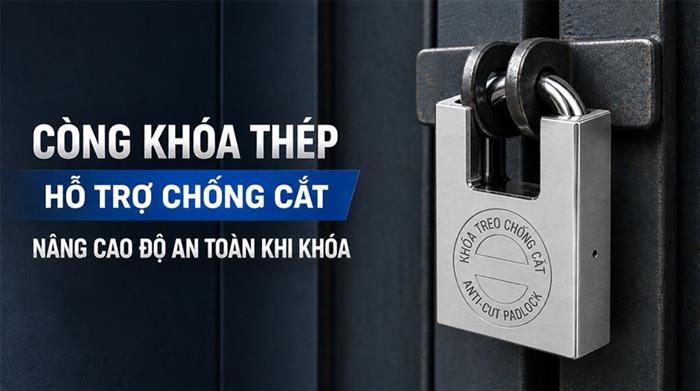 Ổ khóa chống cắt kẽm 60 mm Việt-Tiệp 01602 Màu Bạc