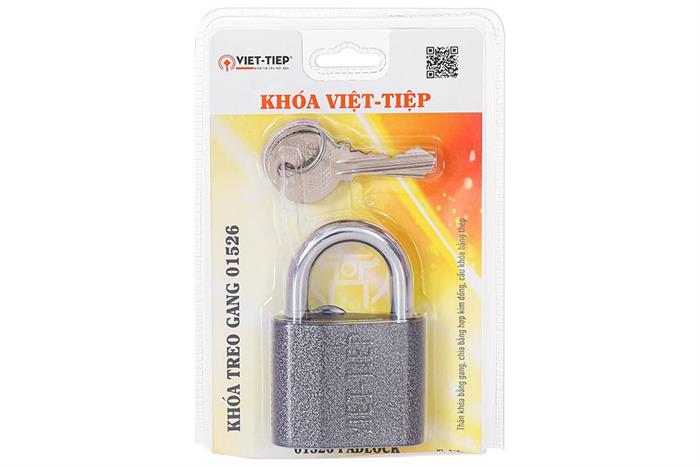 Ổ khóa gang 50 mm Việt-Tiệp 01526 Màu Đen