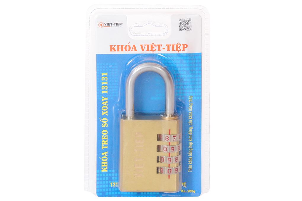 Ổ khóa số xoay đồng 40 mm Việt-Tiệp 13131 Màu Vàng đồng