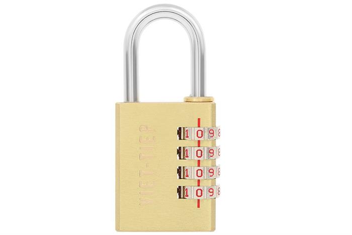 Ổ khóa số xoay đồng 40 mm Việt-Tiệp 13131 Màu Vàng đồng