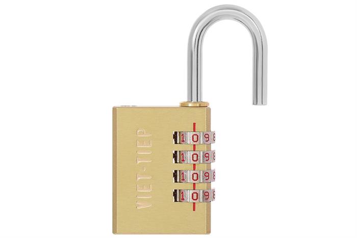 Ổ khóa số xoay đồng 40 mm Việt-Tiệp 13131 Màu Vàng đồng