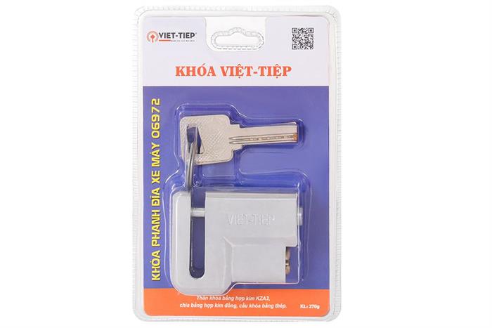 Ổ khóa phanh đĩa kẽm 50 mm Việt-Tiệp 06972 Màu Bạc