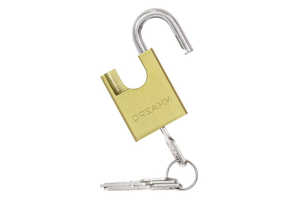 Ổ khóa chống cắt hợp kim kẽm 40 mm Dreamm Màu Vàng đồng