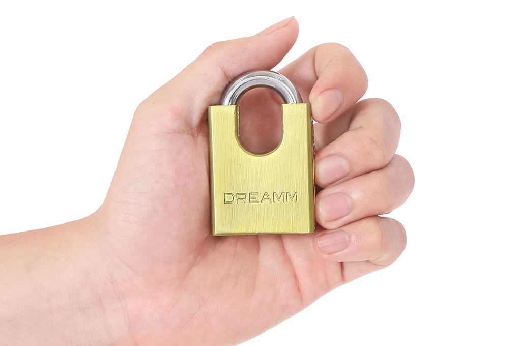 Ổ khóa chống cắt hợp kim kẽm 40 mm Dreamm Màu Vàng đồng