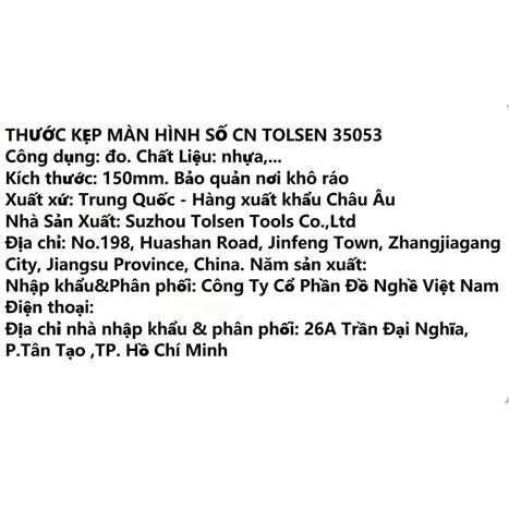 Thước kẹp Tolsen 35053 0.15 m Màu Đen - Vàng