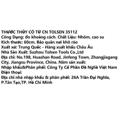 Thước thuỷ Tolsen 35112 0.6 m Màu Đen - Vàng