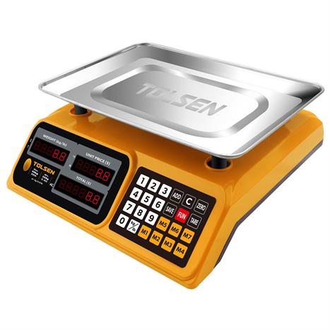 Cân điện tử Tolsen 35197 40kg Màu Đen - Vàng