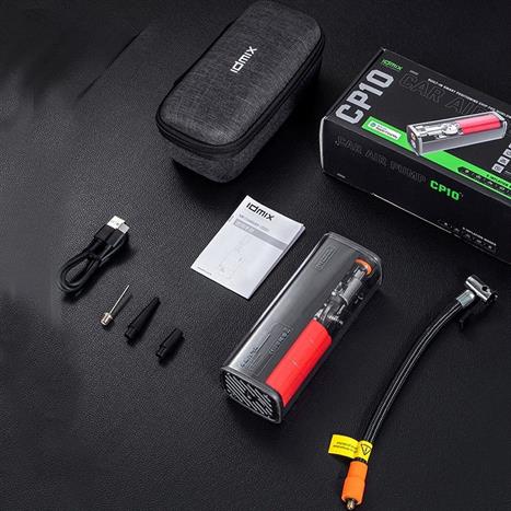 Bơm xe thông minh kèm định vị IDMIX Màu Đen