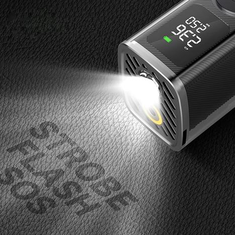 Bơm xe thông minh kèm định vị IDMIX Màu Đen