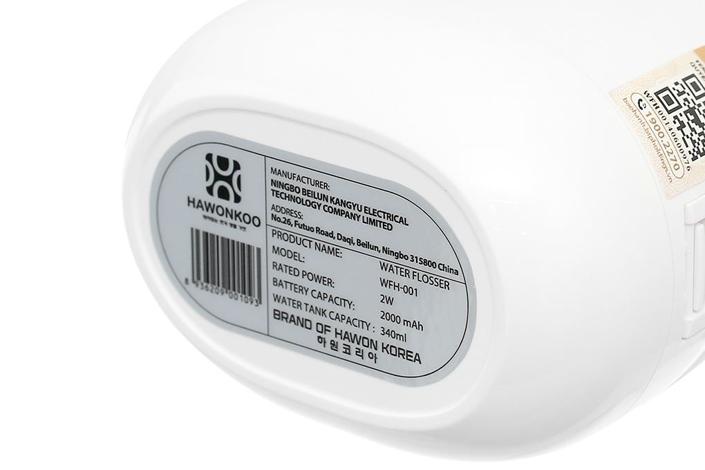 Máy tăm nước cầm tay Hawonkoo WFH-001 Màu Trắng