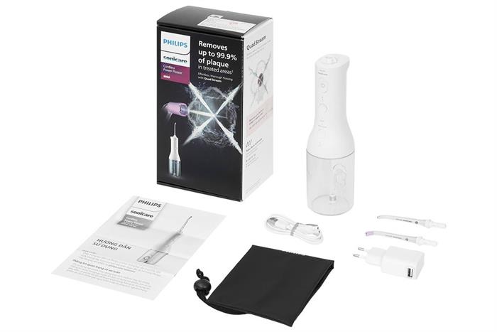 Máy tăm nước cầm tay Philips HX3826/31 Màu Trắng