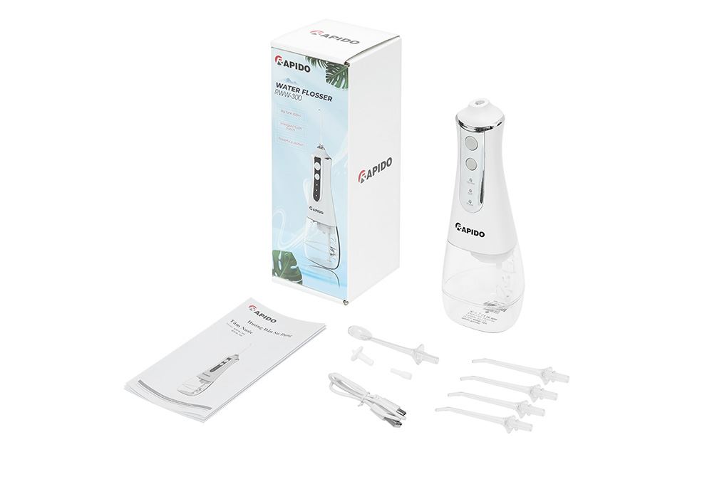 Máy tăm nước cầm tay Rapido RWW-300 Màu Trắng