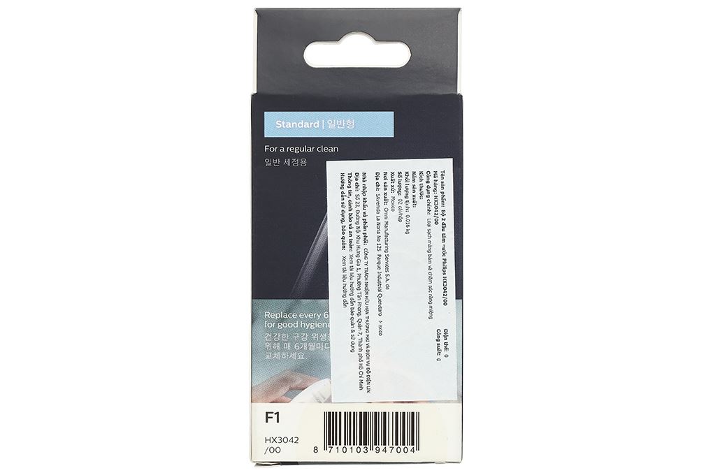 Bộ 2 đầu tăm nước Philips HX3042/00 Màu Trắng