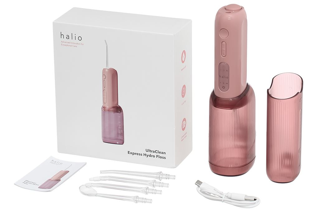 Máy tăm nước Halio UltraClean Express Hydro Floss Muted Rose Màu Hồng