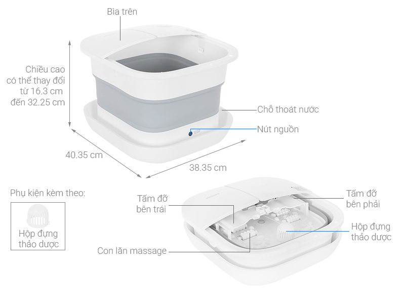 Bồn ngâm massage chân Philips PPM6502