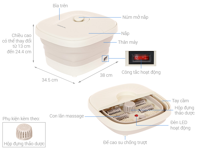 Bồn ngâm massage chân Choice Dr DC-002