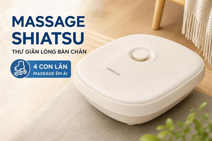 Bồn ngâm massage chân Choice Dr DC-002 Màu Kem