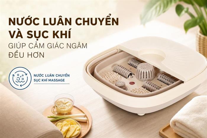 Bồn ngâm massage chân Choice Dr DC-002 Màu Kem