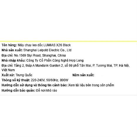 Máy chạy bộ LUMIAS X26 Màu Đen