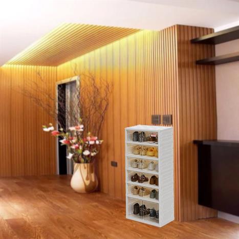 Kệ giày dép 6 tầng Tanaka T0106 Màu Màu be