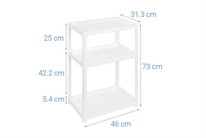 Kệ đa năng 3 tầng Duy Tân Matsu 3T Màu Trắng Tuyết
