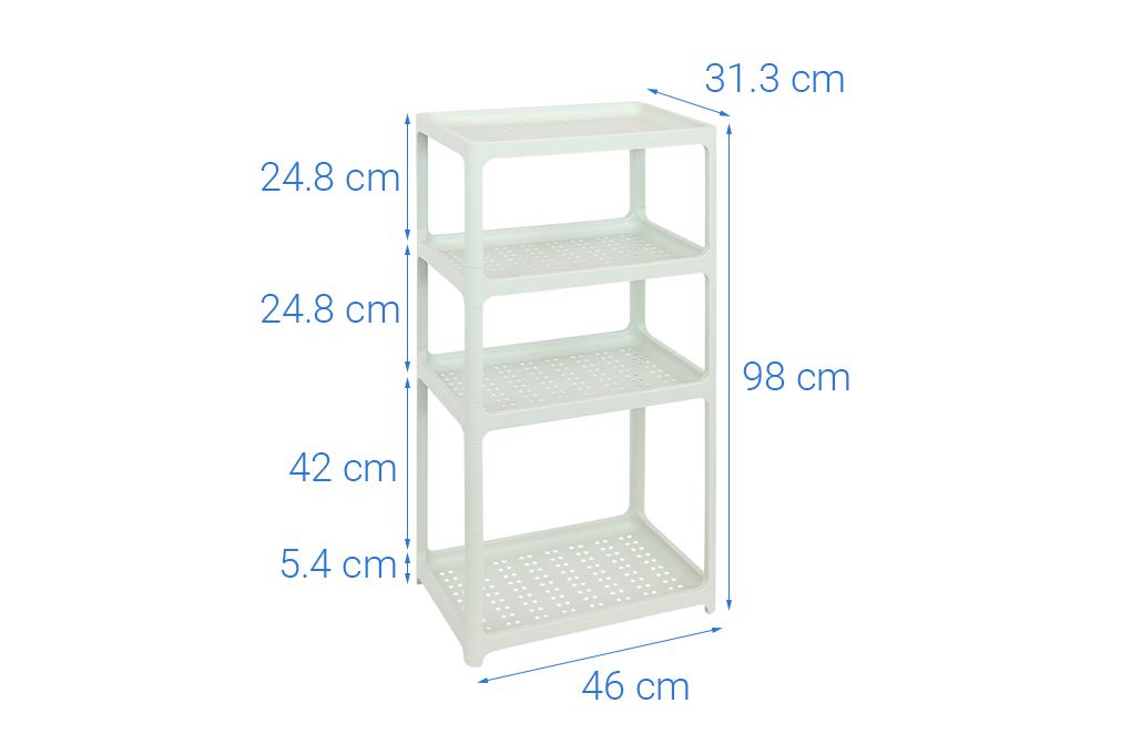Kệ đa năng 4 tầng Duy Tân Matsu 4T Màu Xanh Bạc Hà
