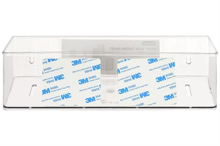 Khay dán tường chữ nhật nhựa trung Tadahome Hokori 5705 Màu Trắng