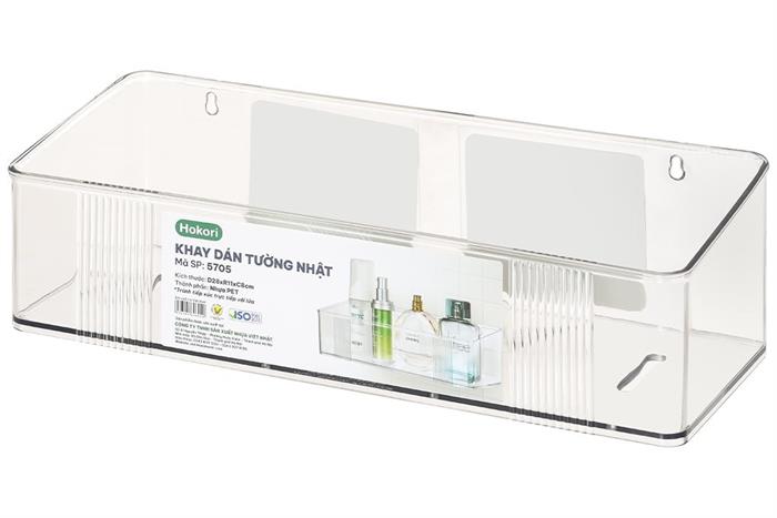 Khay dán tường chữ nhật nhựa trung Tadahome Hokori 5705 Màu Trắng