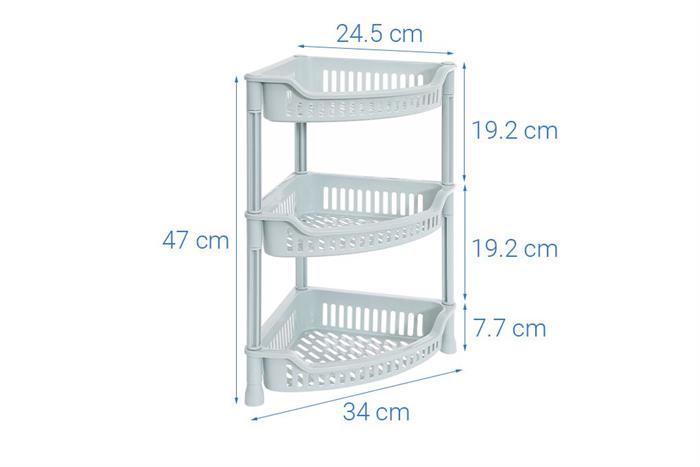 Kệ đa năng tam giác 3 tầng Việt Nhật 5536-3 Màu Xanh Dương