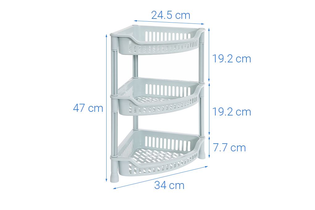 Kệ đa năng tam giác 3 tầng Việt Nhật 5536-3 Màu Xanh Dương