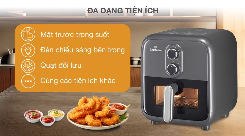 Nồi chiên không dầu BlueStone AFB-5858 7 lít - Tiện ích Nồi chiên không dầu BlueStone AFB-5858 7 lít - Tiện ích