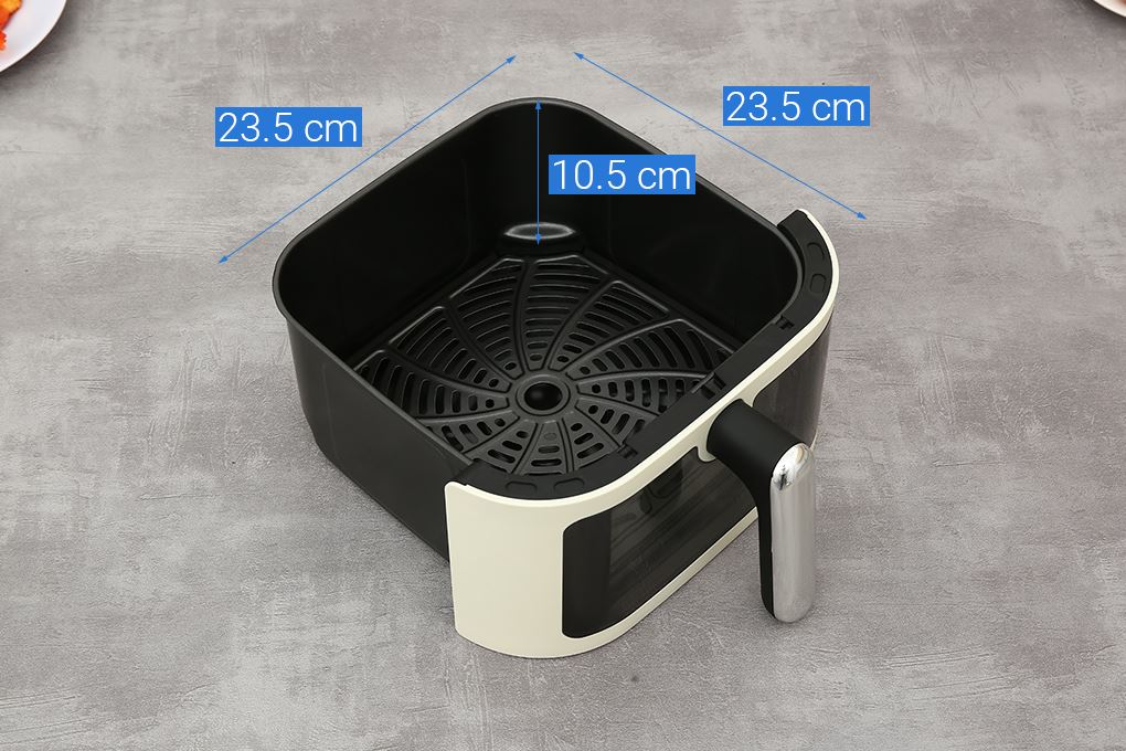 Nồi chiên không dầu Rapido 7.5 lít RAF-7.5M3 Màu Trắng - Kem