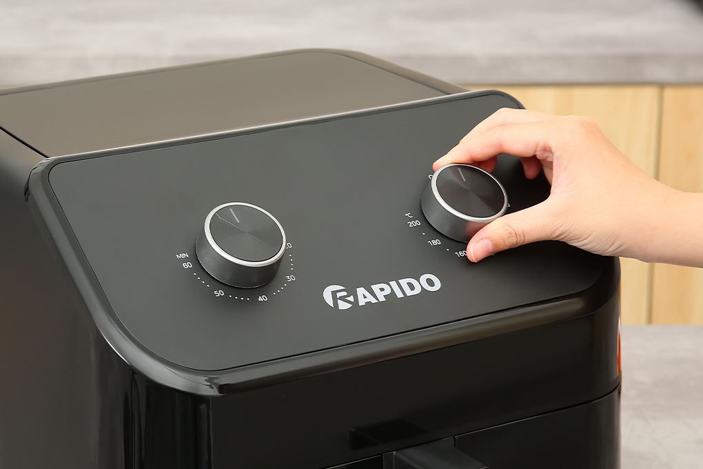 Nồi chiên không dầu Rapido 9 lít RAF-9.0M Màu Đen