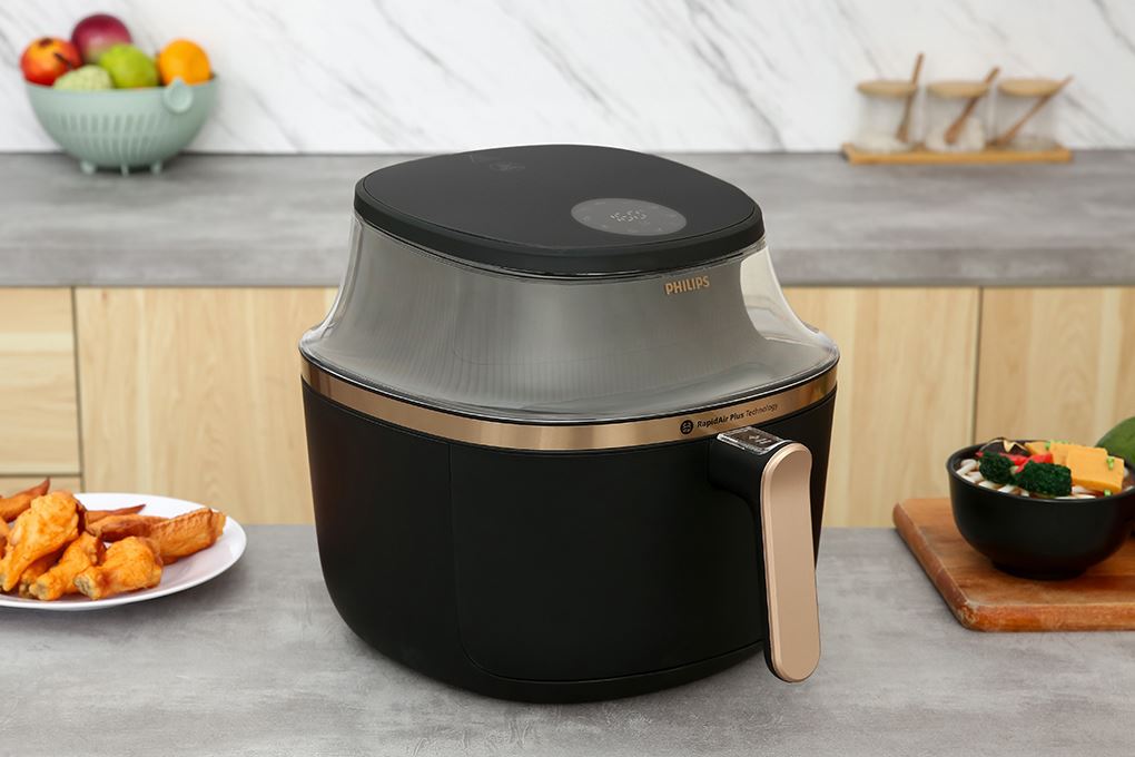 Nồi chiên không dầu Philips 6.2 lít NA332/00 Màu Đen